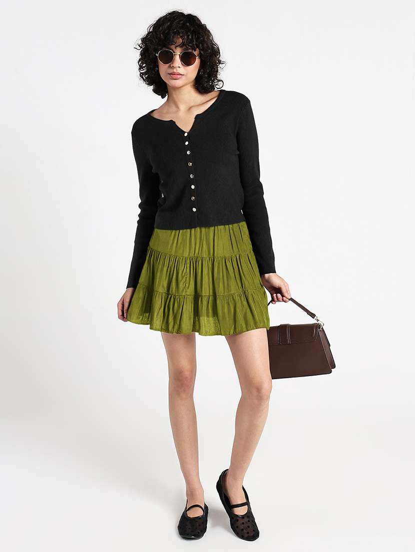 women black solid long sleeve regular top - 22086376 -  Standard Image - 5