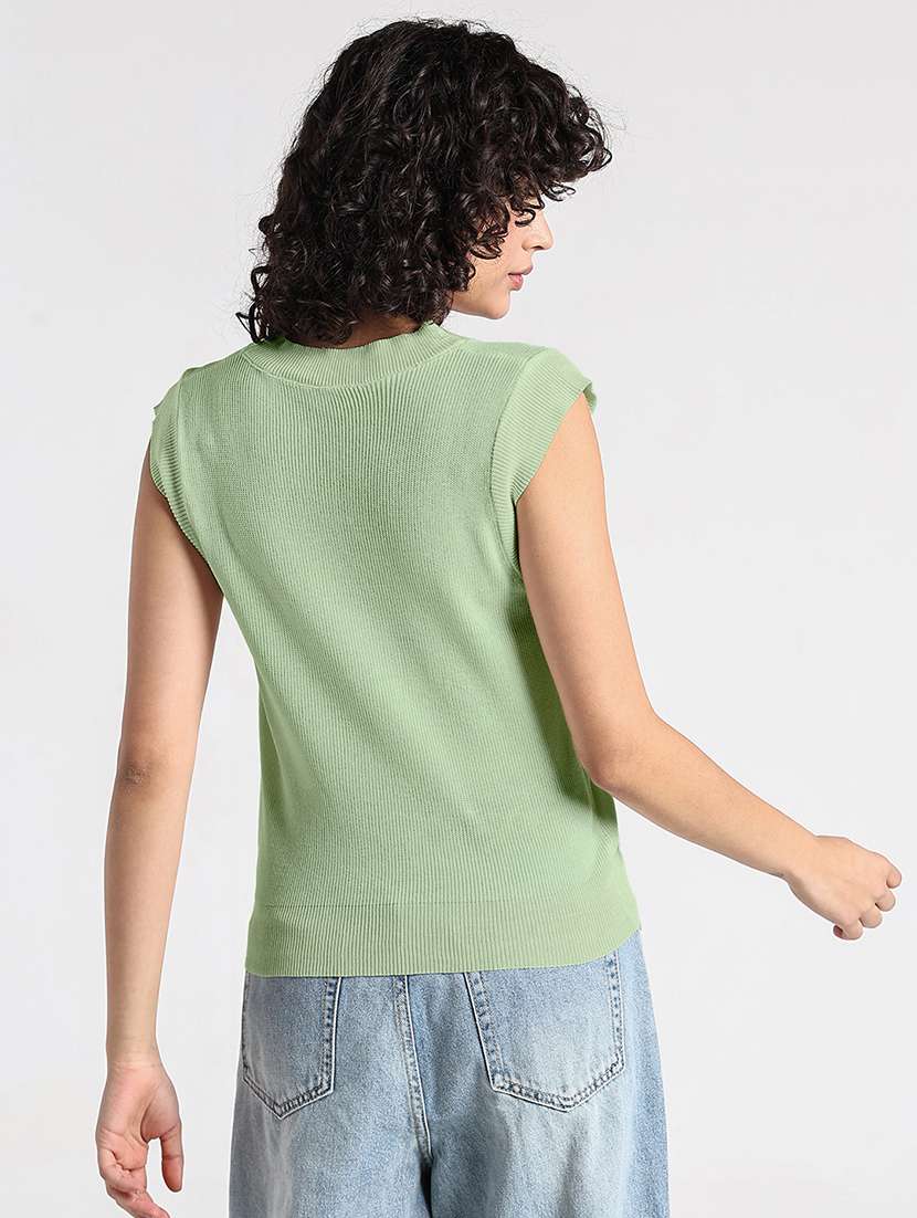 women solid sleeveless regular top - 22086392 -  Standard Image - 3