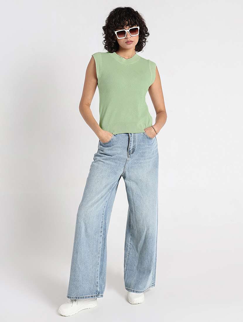 women solid sleeveless regular top - 22086392 -  Standard Image - 5