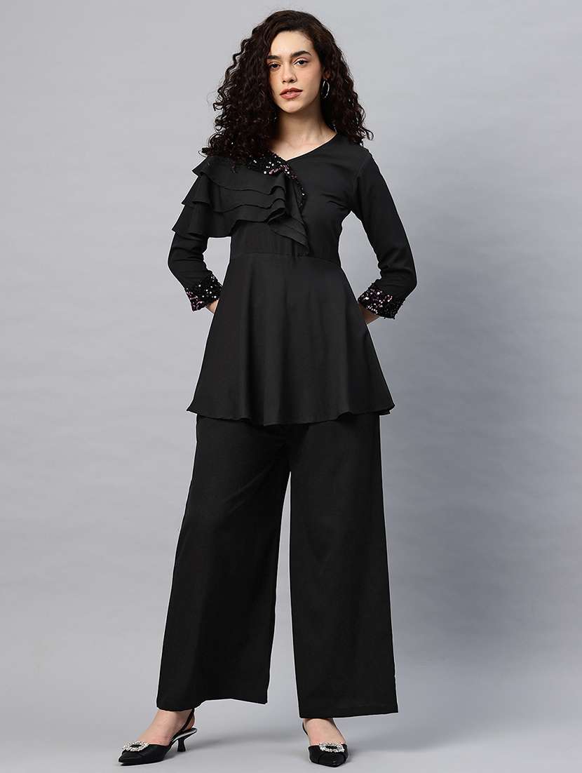 women sequined top and palazzo co-ord set - 22086408 - Zoom Image - 0