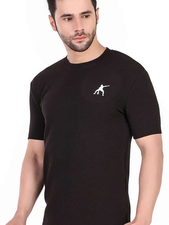men solid shorts & t-shirt athleisure set - 22086419 - Standard Image - 3