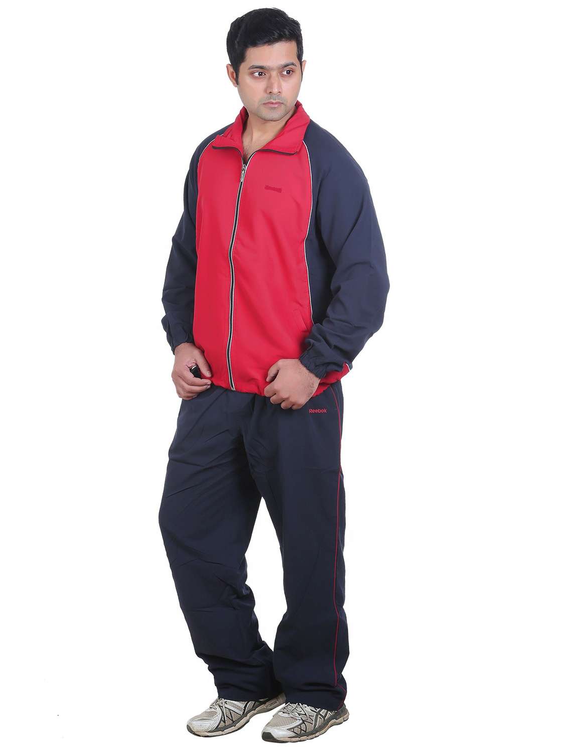 men color block long sleeve full length track suit