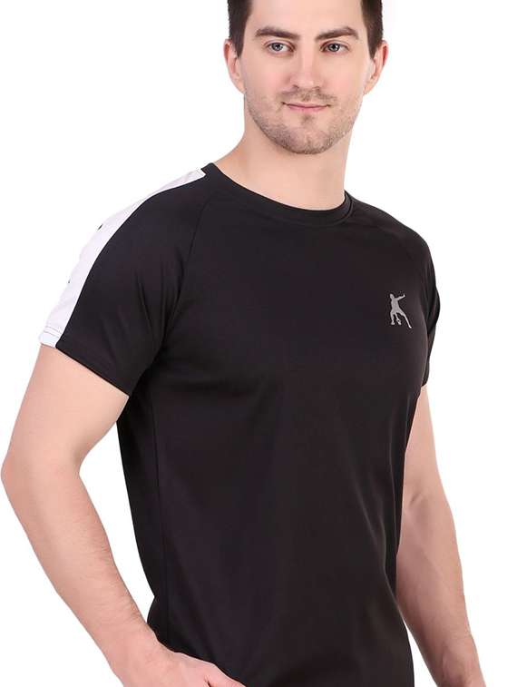 men solid shorts & t-shirt athleisure set - 22086485 - Standard Image - 3