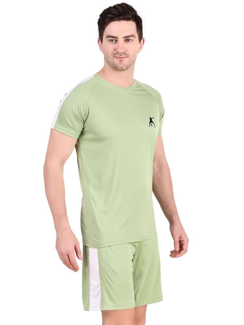 men solid shorts & t-shirt athleisure set - 22086487 - Zoom Image - 0