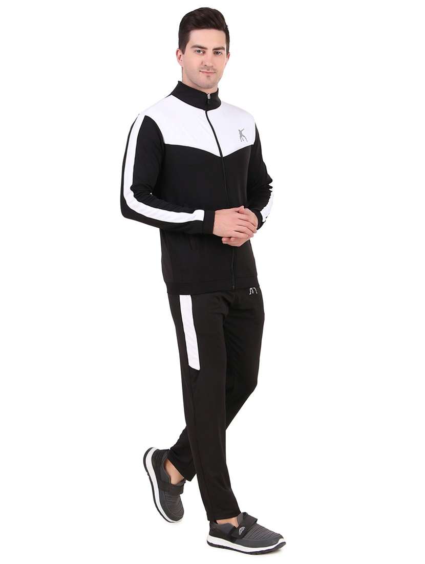 men color block long sleeve full length track suit