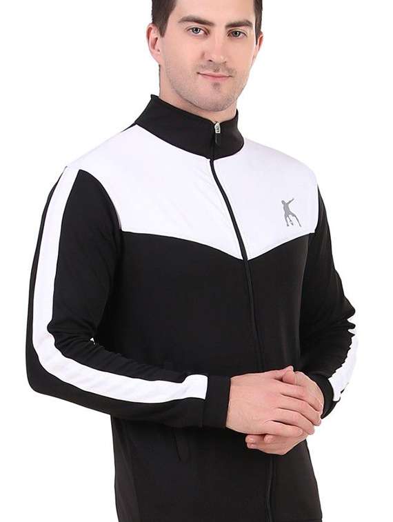 men color block long sleeve full length track suit - 22086488 -  Standard Image - 3