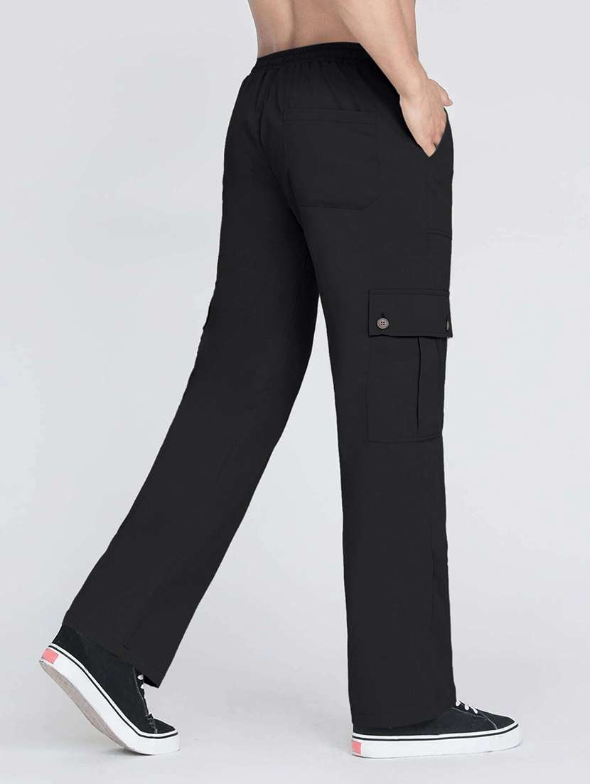 men solid mid rise relaxed fit cargo - 22086497 -  Standard Image - 3