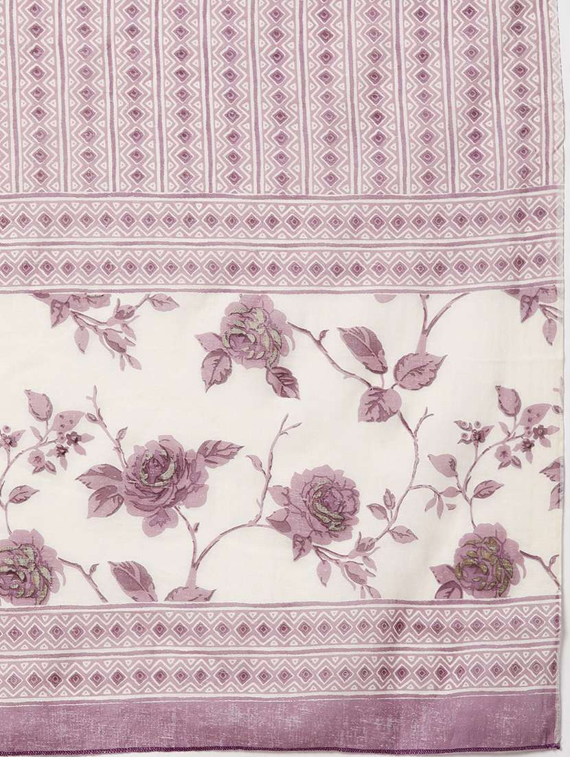 women floral three quarter sleeve kurta pant with dupatta set - 22086503 -  Standard Image - 5