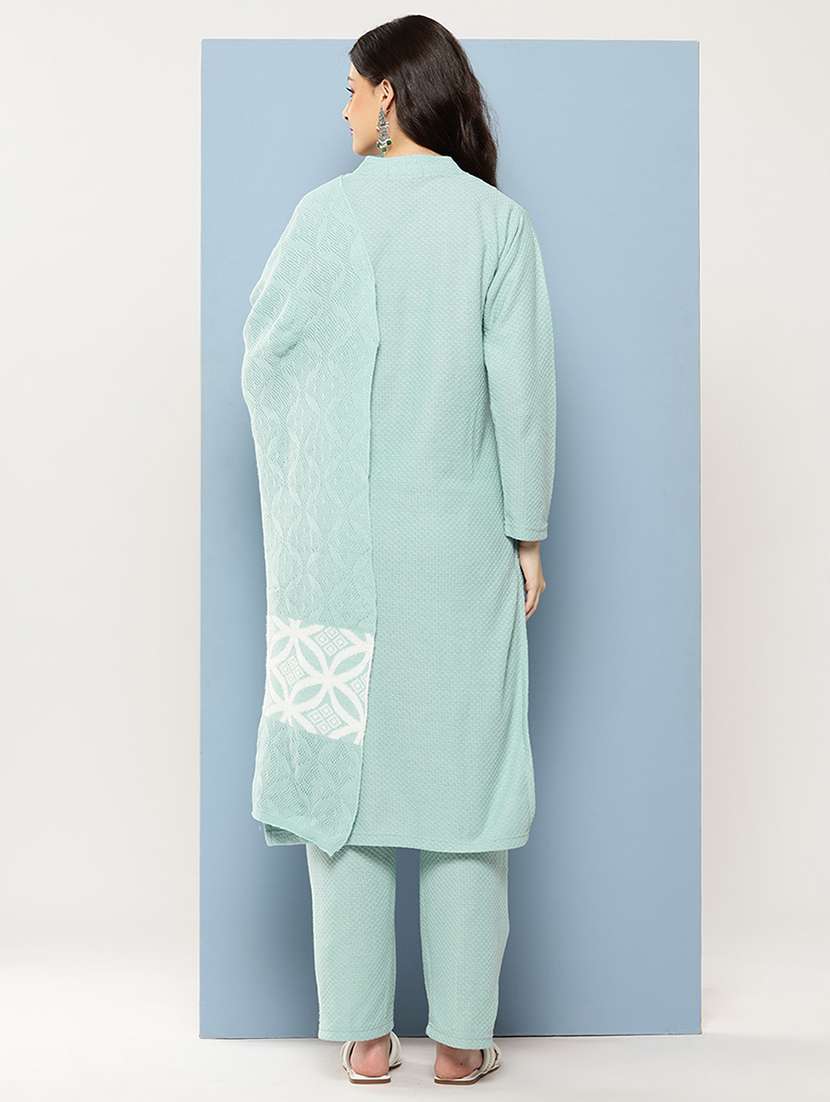 women self design long sleeve kurta pant with dupatta set - 22086514 -  Standard Image - 3