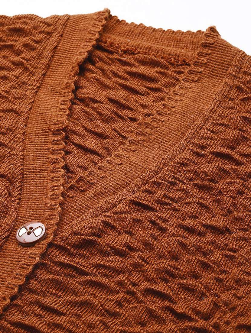 women self designed sleeveless cardigan - 22086541 -  Standard Image - 3