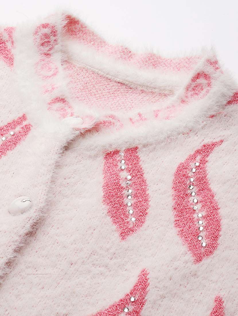 women self designed sleeveless cardigan - 22086544 -  Standard Image - 3