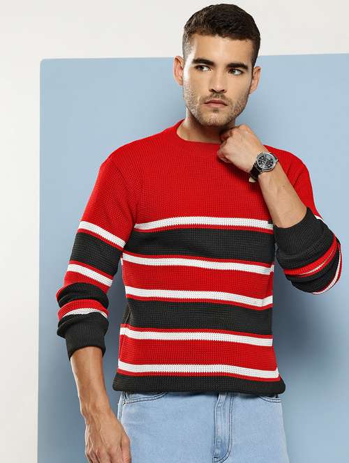 men striped long sleeve regular fit pullover  - 22086570 -  Standard Image - 0