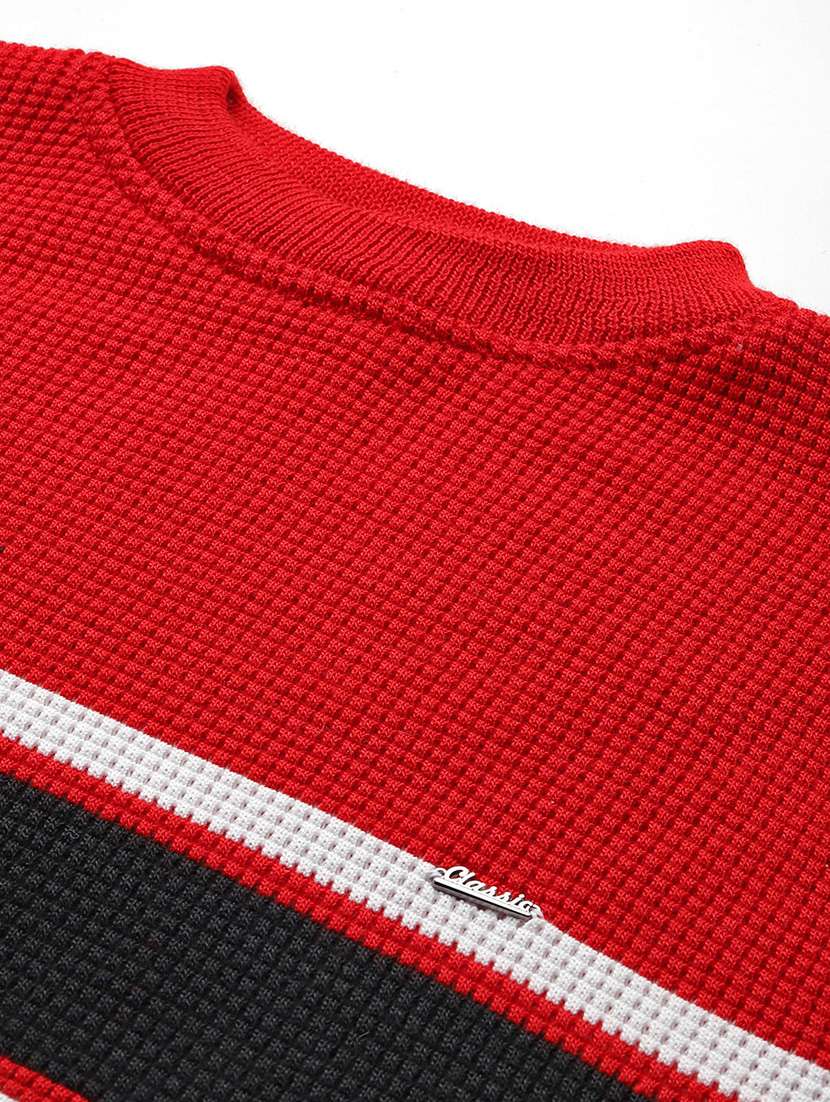 men striped long sleeve regular fit pullover  - 22086570 -  Standard Image - 3