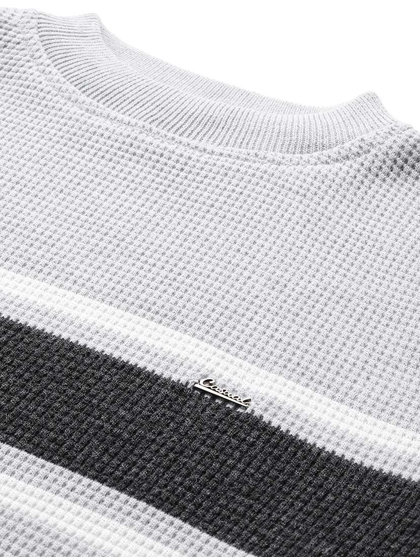 men striped long sleeve regular fit pullover  - 22086572 -  Standard Image - 3