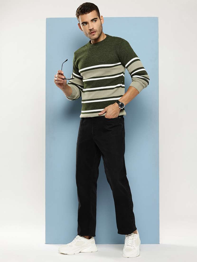 men striped long sleeve regular fit pullover  - 22086573 -  Standard Image - 3