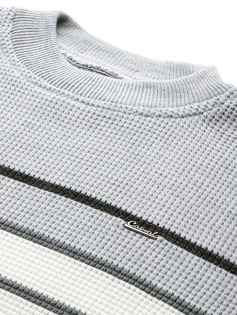 men striped long sleeve regular fit pullover  - 22086575 -  Standard Image - 3