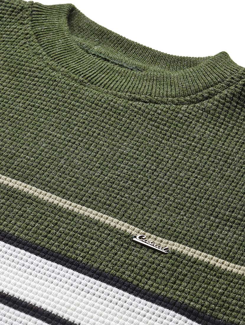 men striped long sleeve regular fit pullover  - 22086576 -  Standard Image - 3