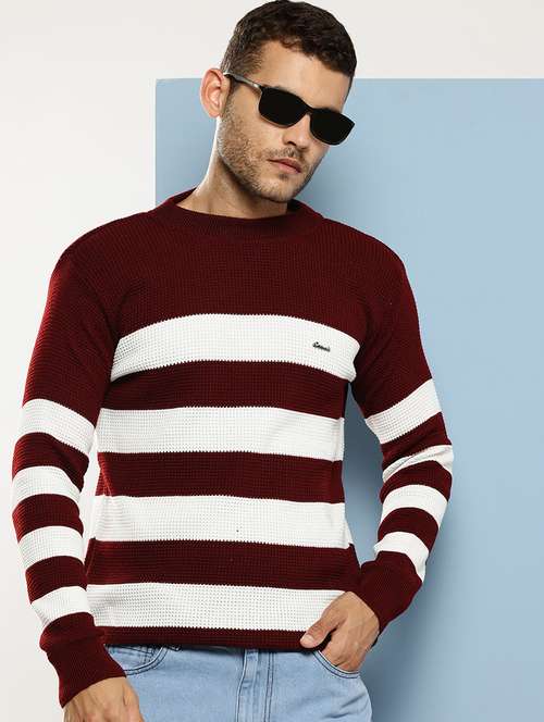 men striped long sleeve regular fit pullover  - 22086579 -  Standard Image - 0