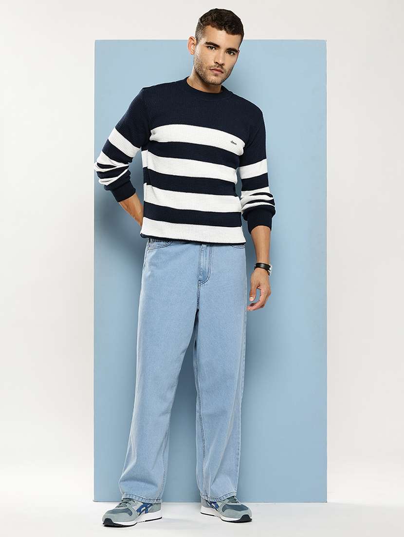 men striped long sleeve regular fit pullover  - 22086581 -  Standard Image - 3