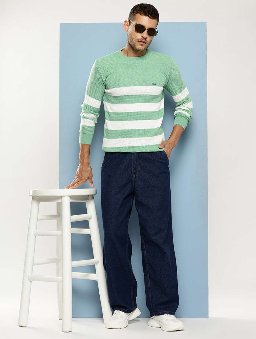 men striped long sleeve regular fit pullover  - 22086582 -  Standard Image - 3