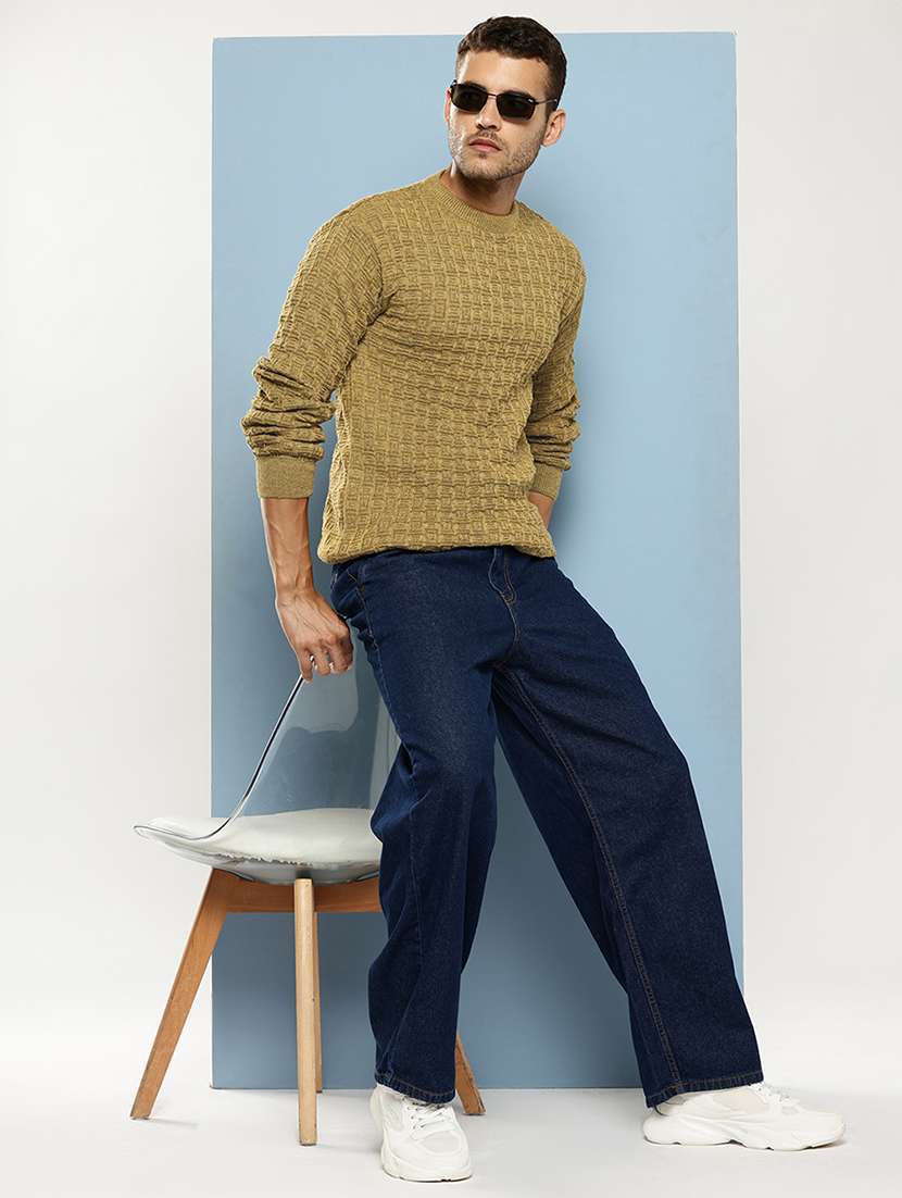 men self design long sleeve regular fit pullover  - 22086585 -  Standard Image - 3