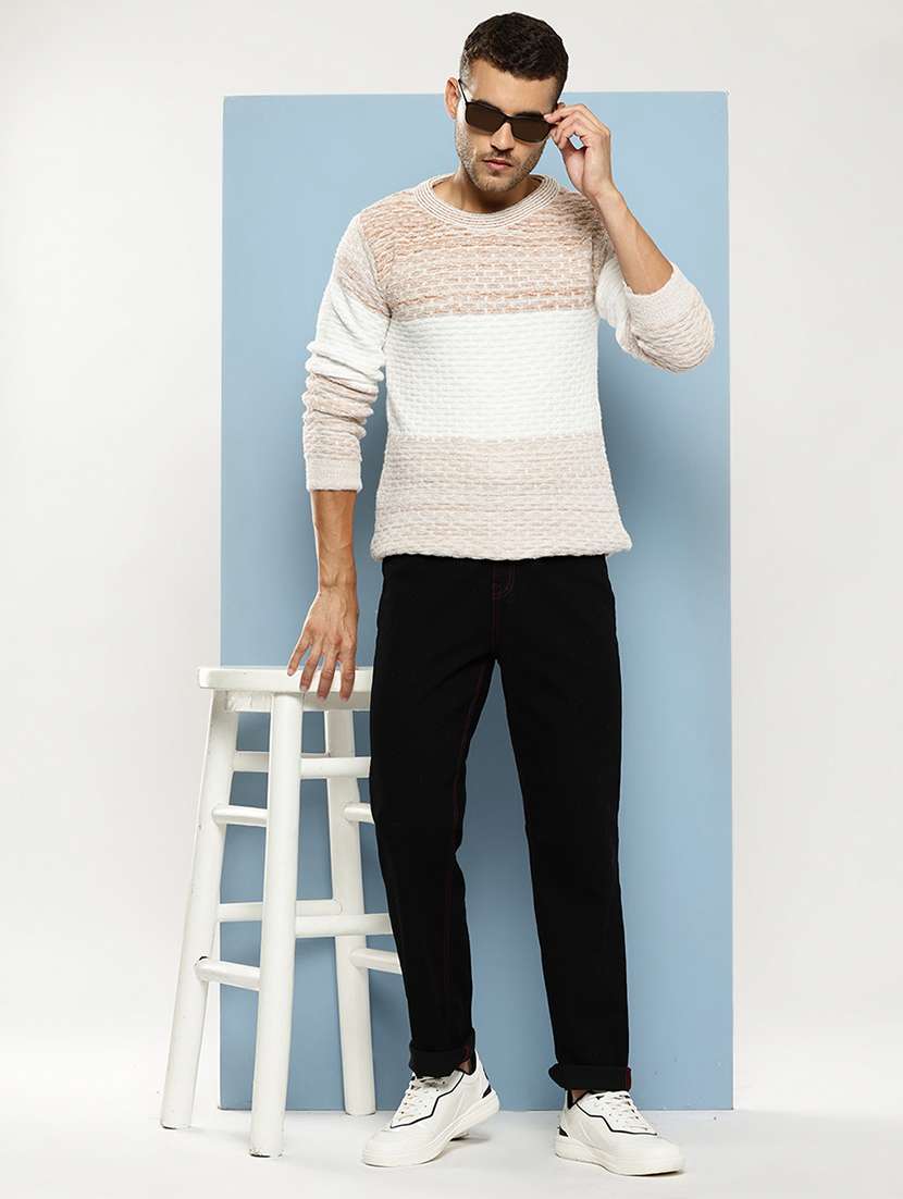 men self design long sleeve regular fit pullover  - 22086591 -  Standard Image - 3