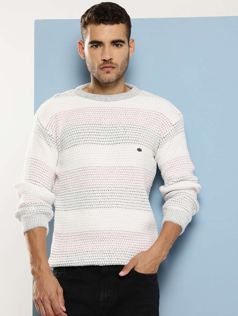 men self design long sleeve regular fit pullover  - 22086593 -  Zoom Image - 0