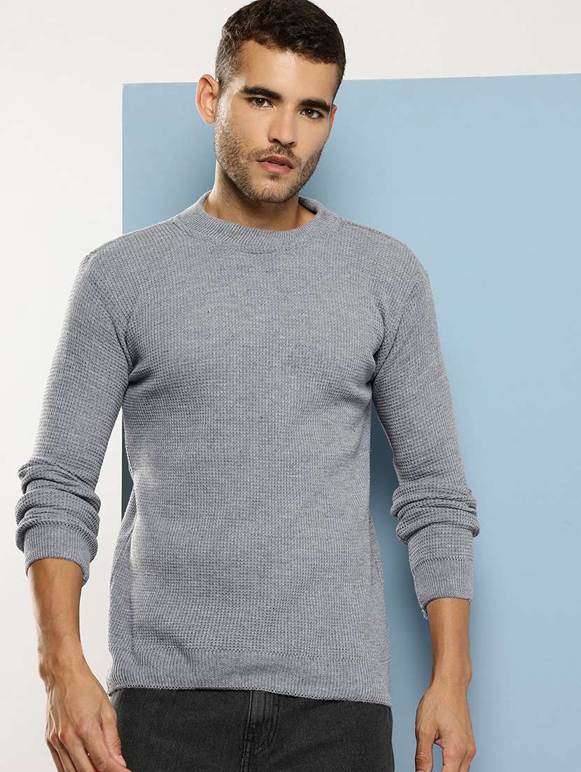 men self design long sleeve regular fit pullover  - 22086600 -  Zoom Image - 0