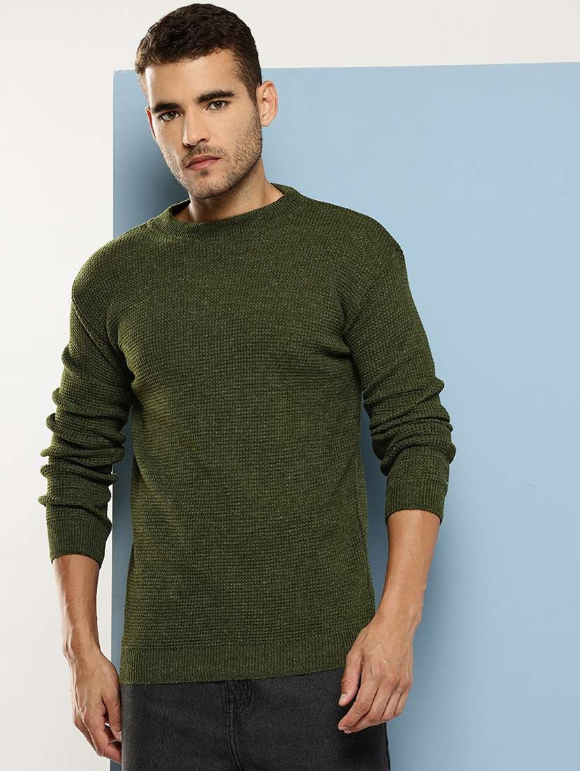men self design long sleeve regular fit pullover  - 22086601 -  Zoom Image - 0