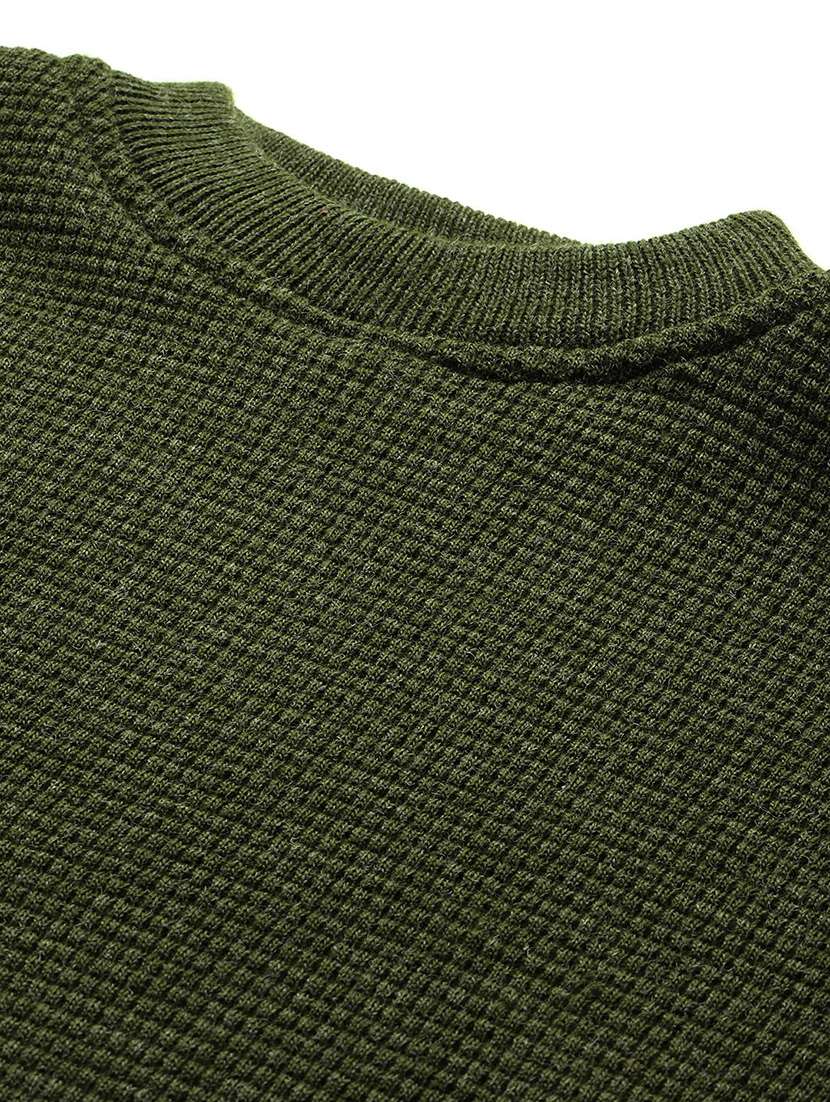 men self design long sleeve regular fit pullover - 22086601 - Standard Image - 3