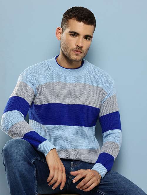 men striped long sleeve regular fit pullover  - 22086608 -  Standard Image - 0