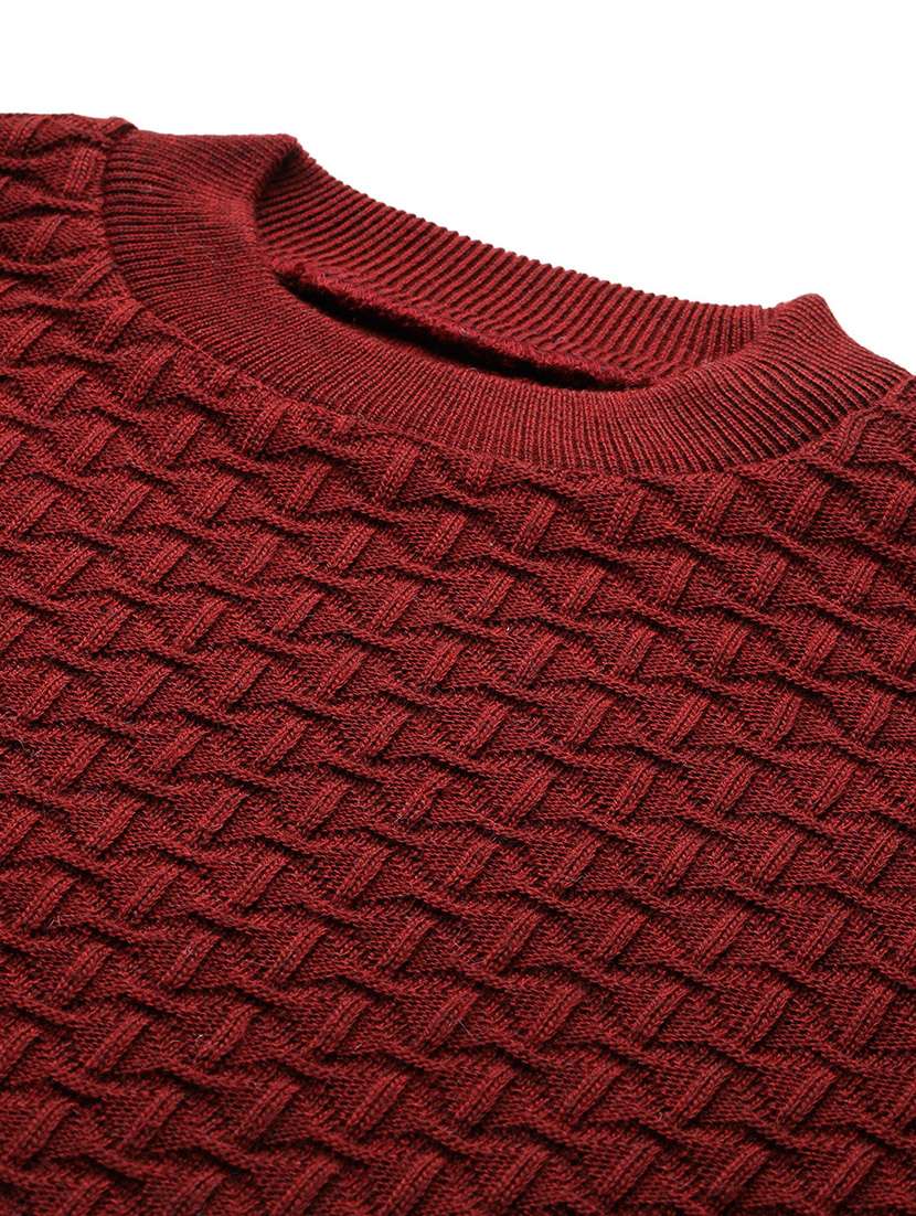 men self design long sleeve regular fit pullover - 22086610 - Standard Image - 3