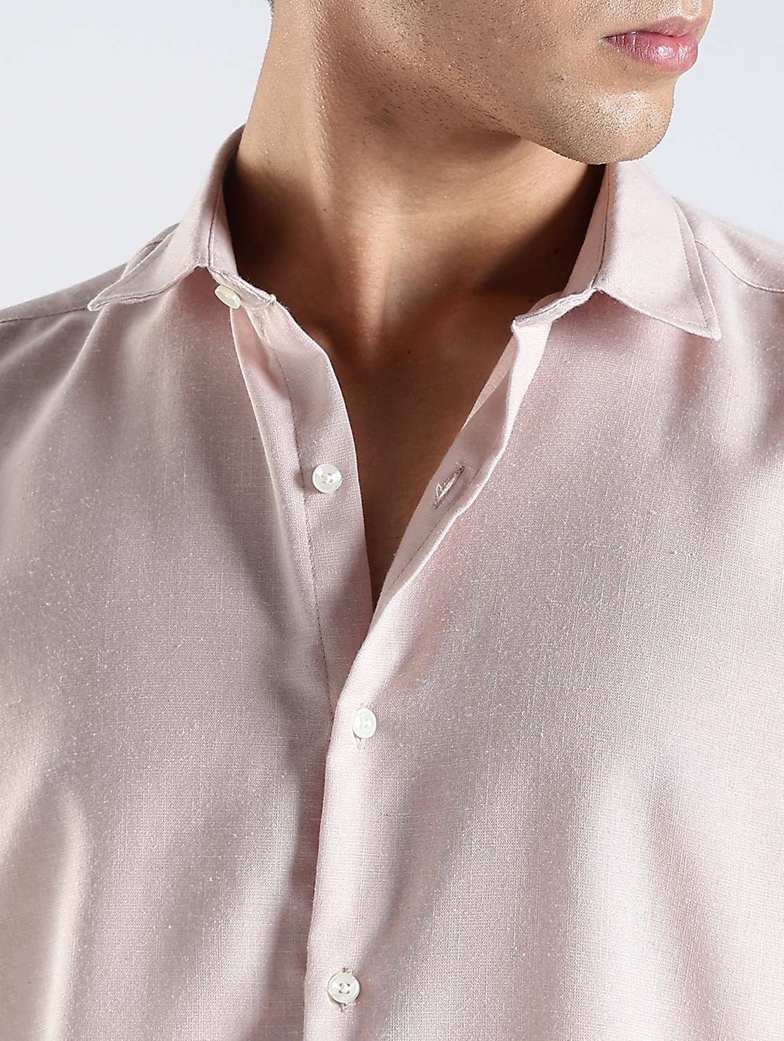 men solid long sleeve slim fit casual shirt - 22086623 - Standard Image - 3