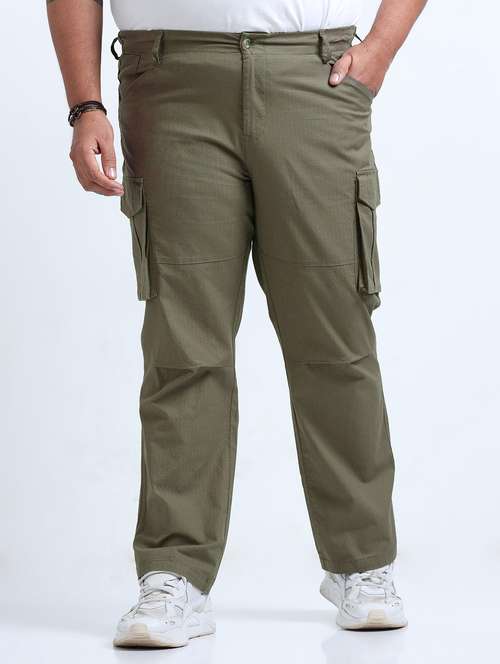 olive cotton cargos - 22086651 - Standard Image - 0