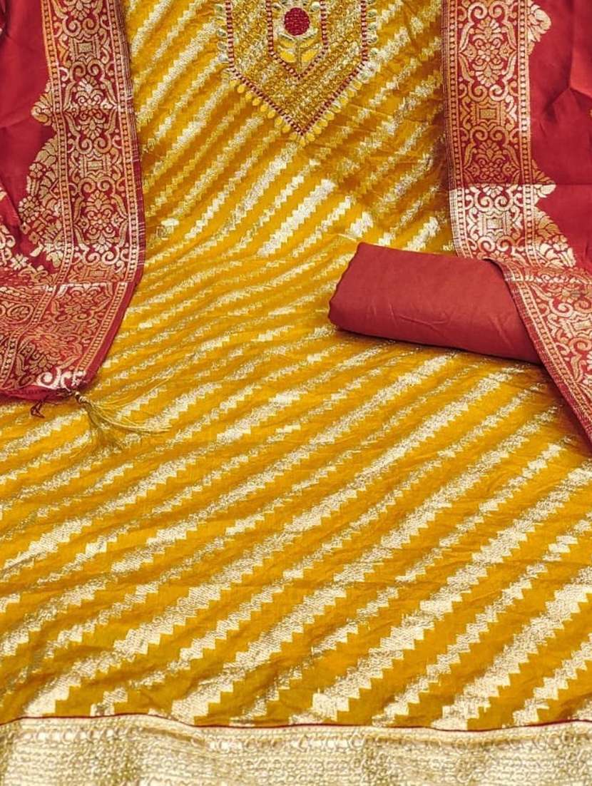 women self design embroidered unstitched suit set - 22086667 -  Standard Image - 3