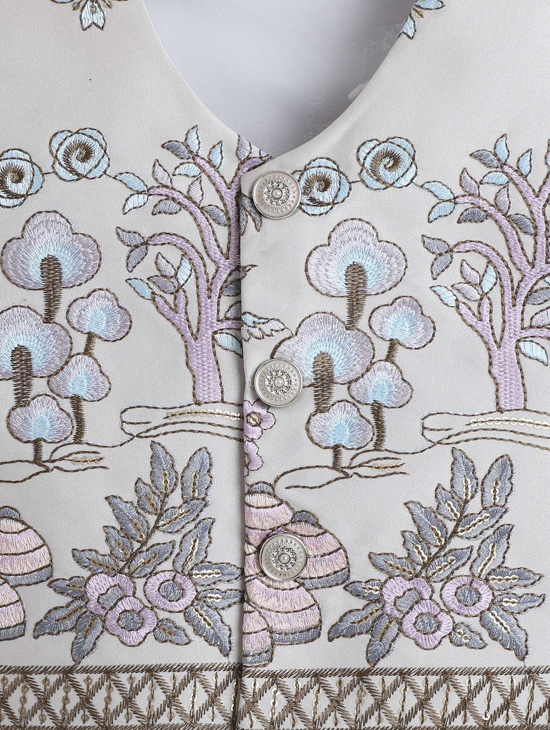 boys embroidered shirt and trouser with wasitcoat set - 22086690 -  Standard Image - 5