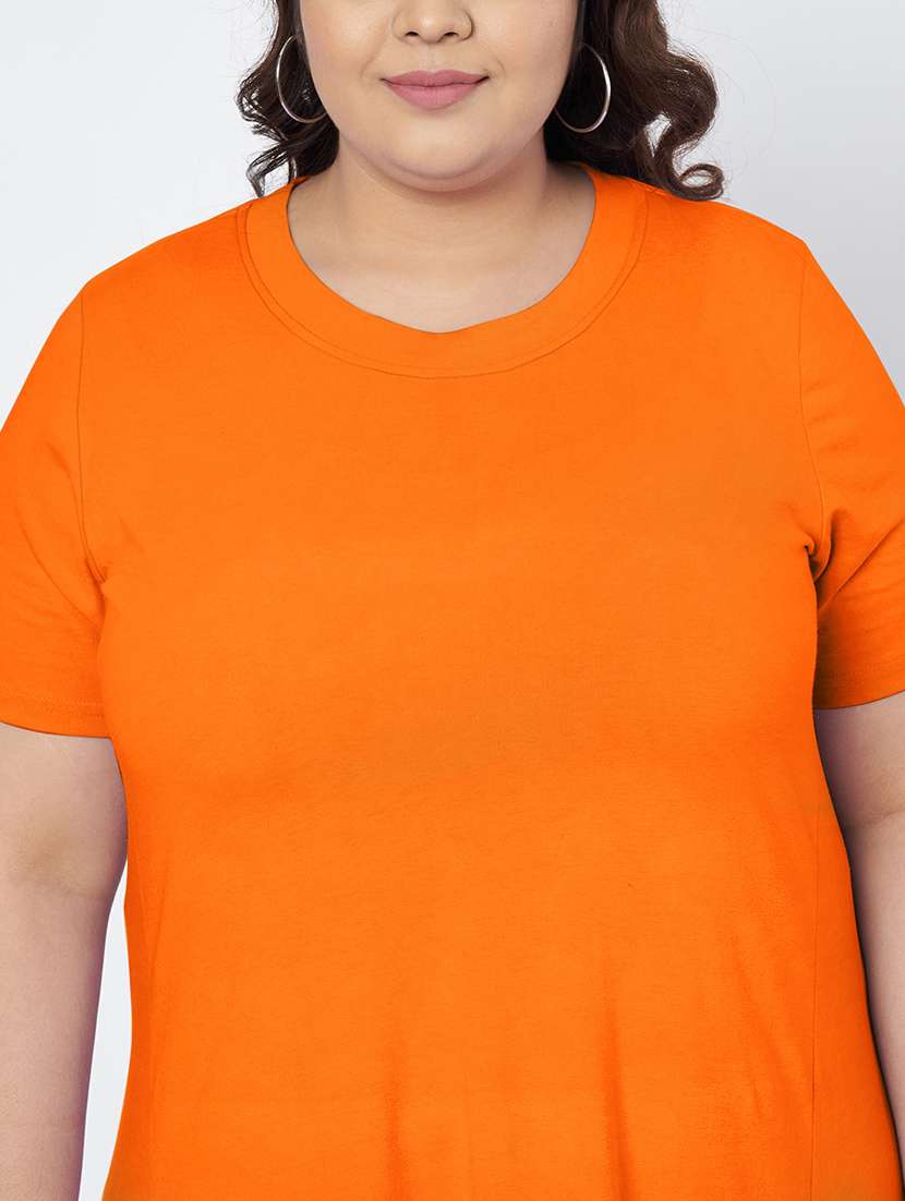 women plus size solid short sleeve a-line dress - 22086772 -  Standard Image - 5