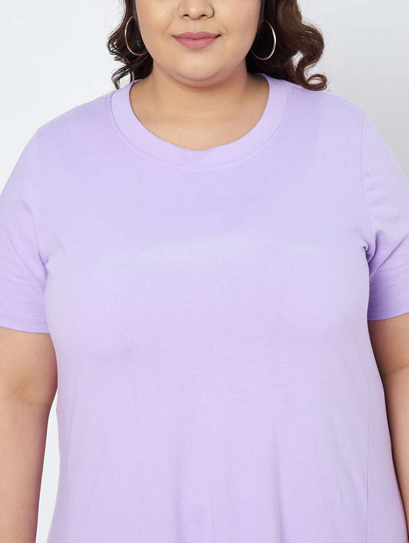 women plus size solid short sleeve a-line dress - 22086777 -  Standard Image - 5