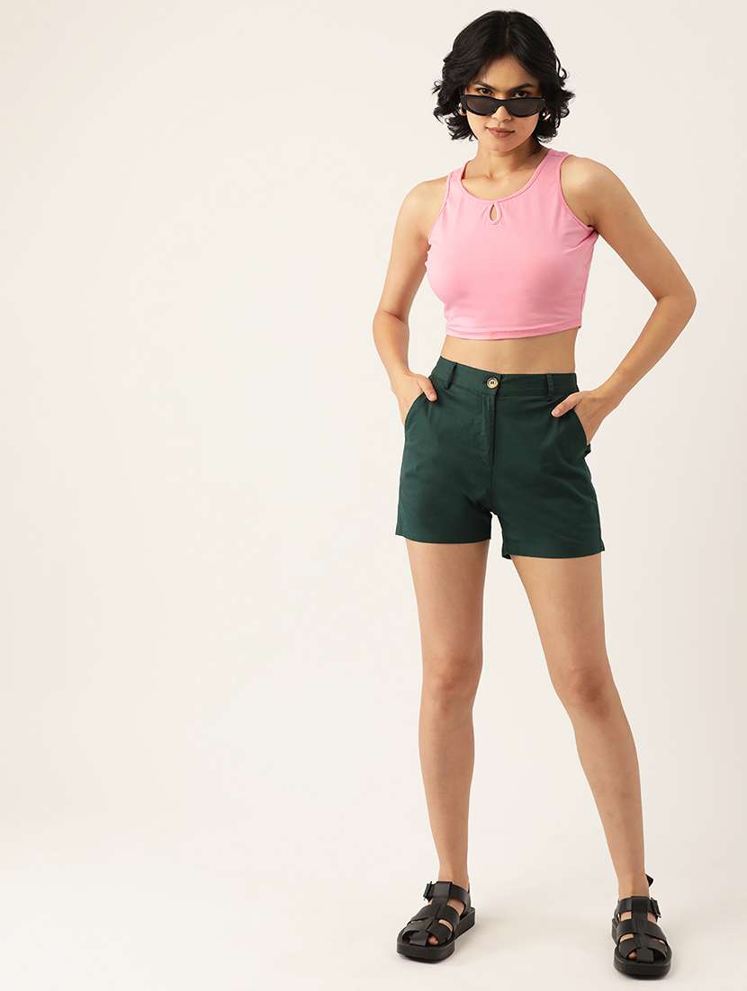 women solid sleeveless tank top - 22086823 - Standard Image - 3