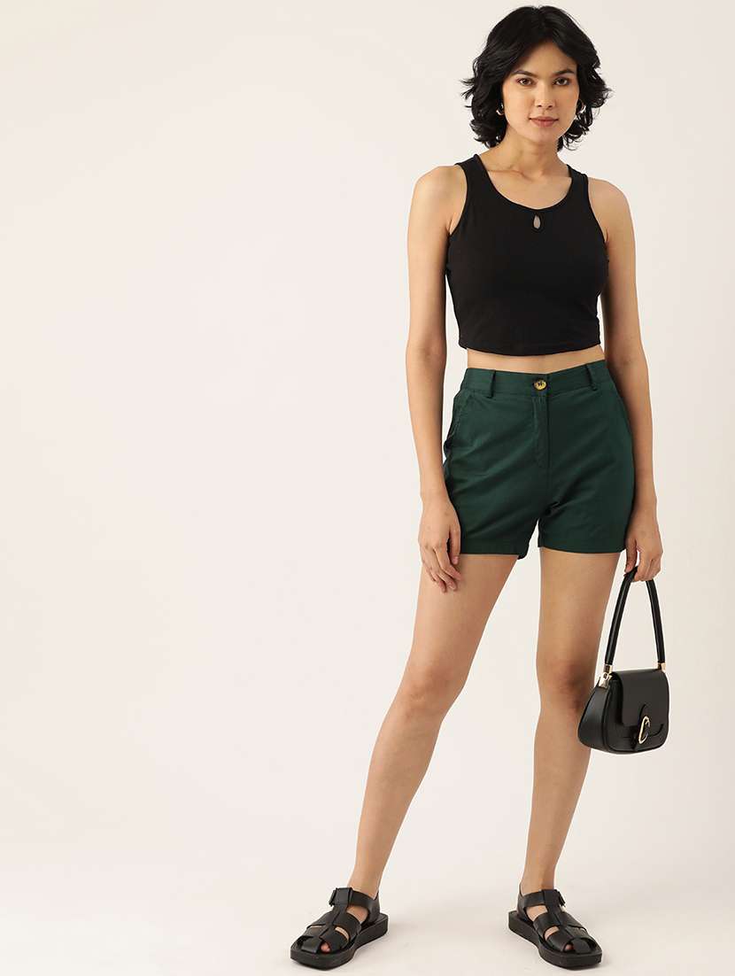 women solid sleeveless crop tank top - 22086829 -  Standard Image - 3