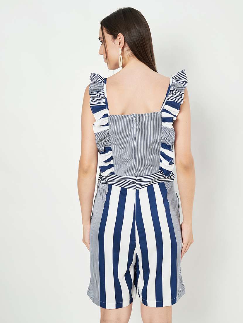 women striped sleeveless romper - 22086854 -  Standard Image - 3