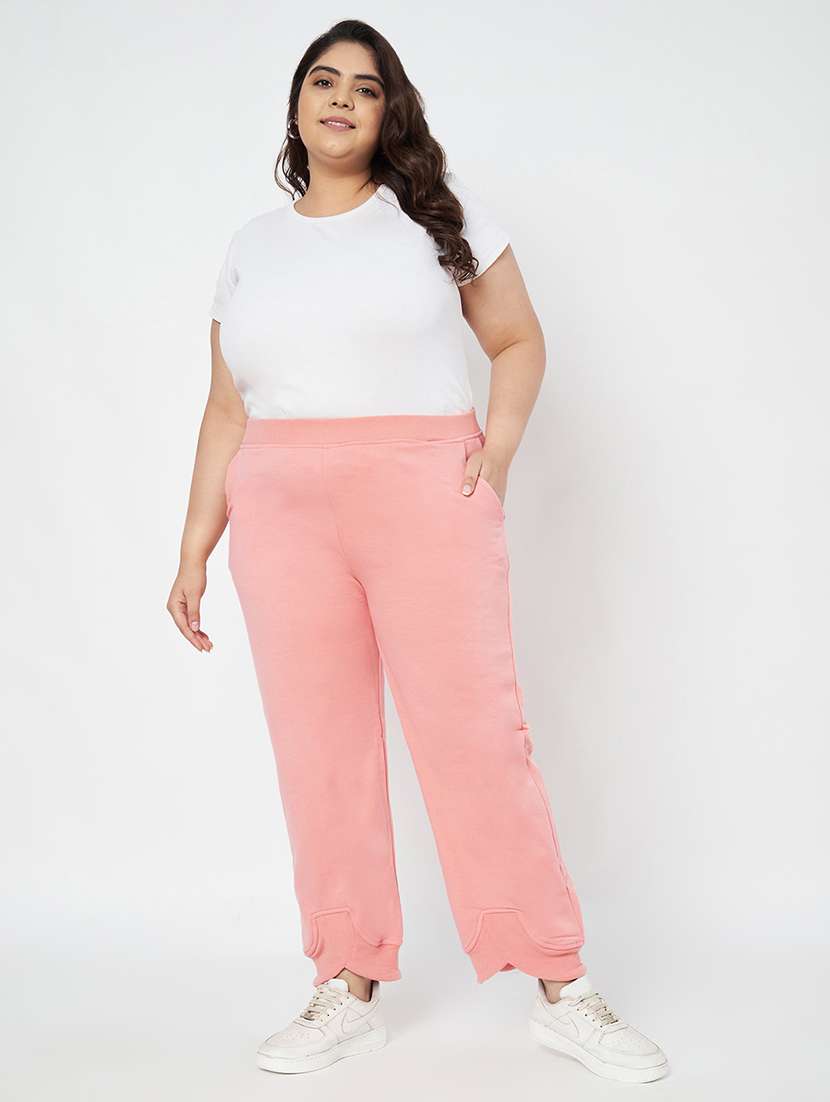 women plus size solid mid rise jogger - 22086856 -  Standard Image - 5