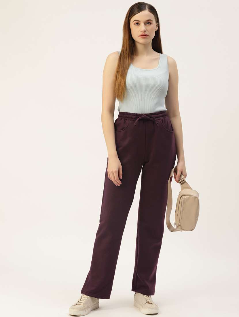 women solid mid rise straight trouser - 22086858 -  Standard Image - 3