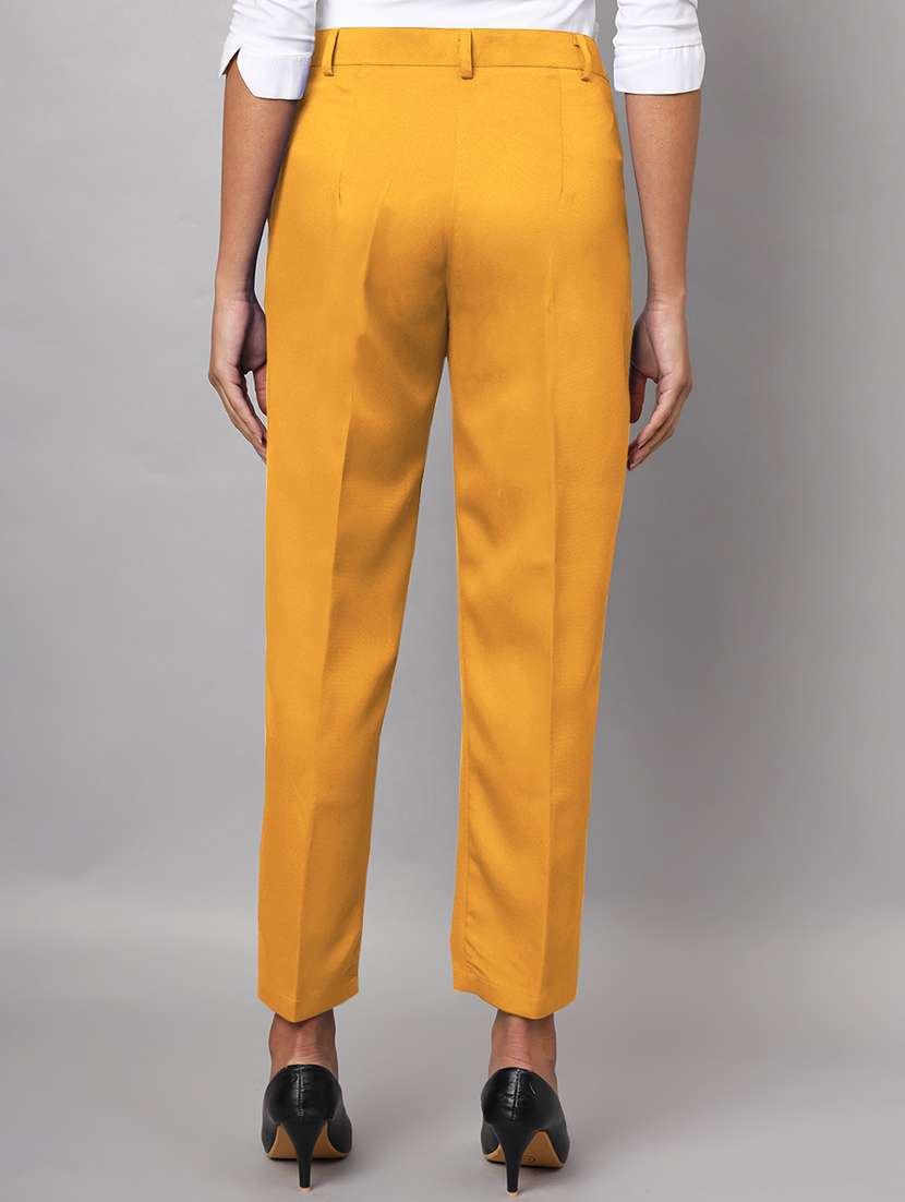 women solid high rise cigarette pants - 22086868 -  Standard Image - 3