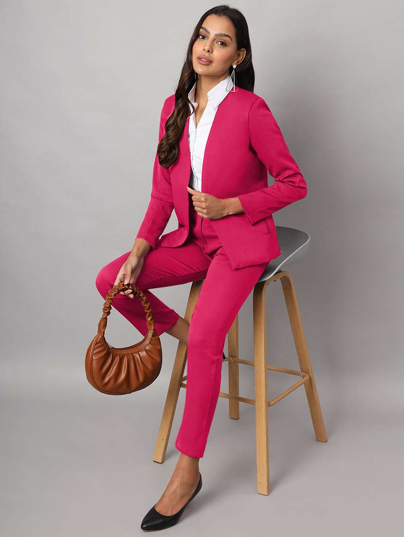 women solid high rise cigarette pants - 22086869 -  Standard Image - 5