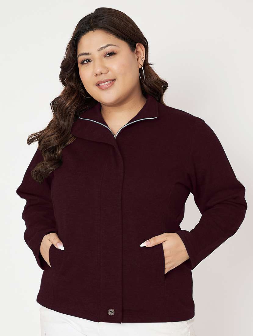 women plus size solid long sleeve sweatshirt