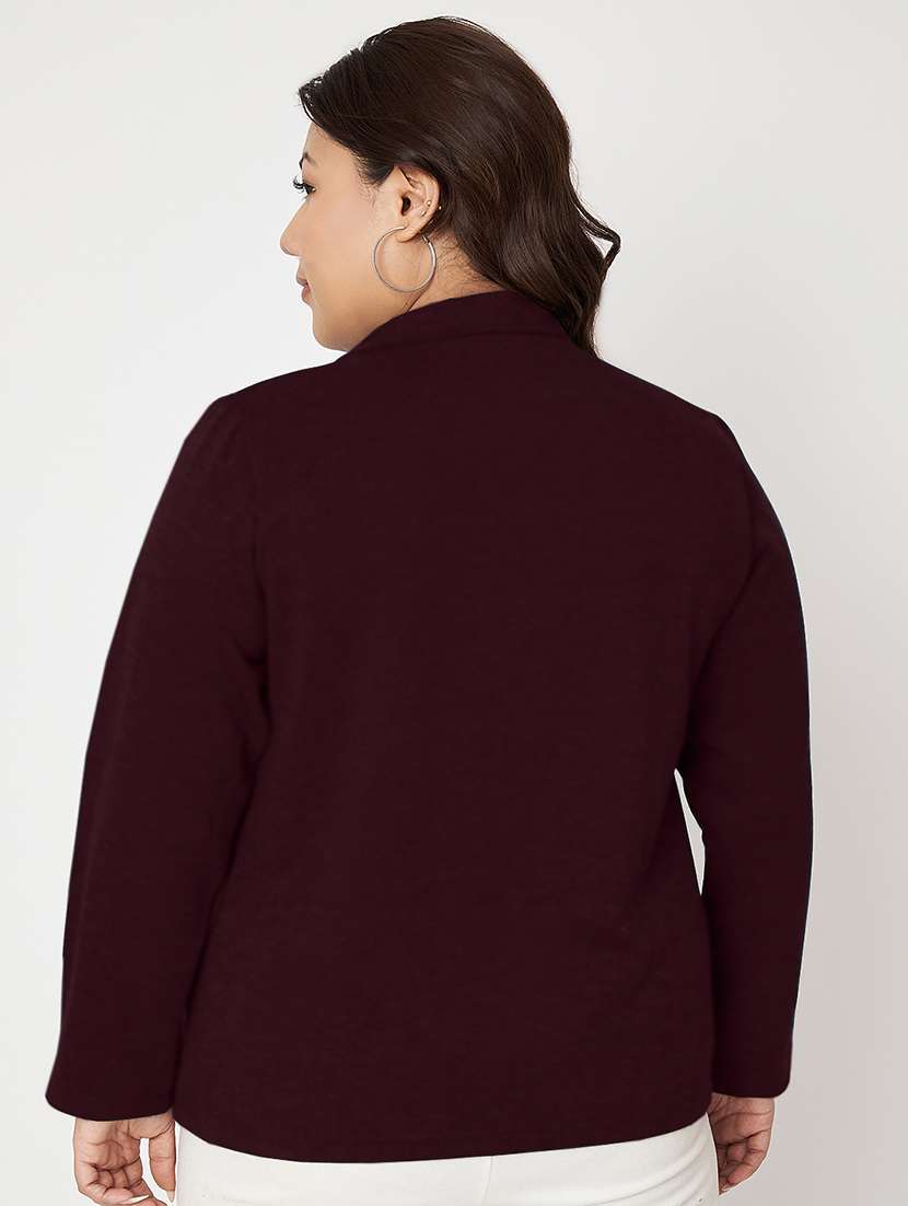 women plus size solid long sleeve sweatshirt - 22086876 -  Standard Image - 3