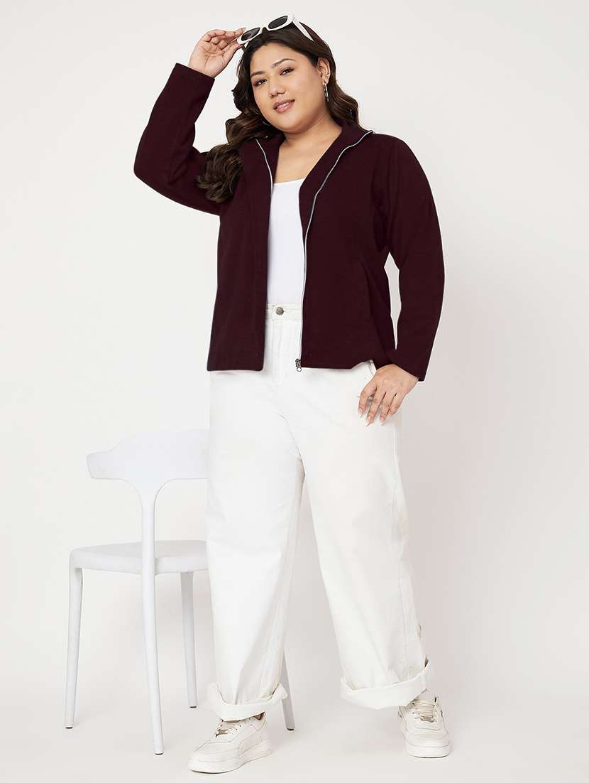 women plus size solid long sleeve sweatshirt - 22086876 -  Standard Image - 5