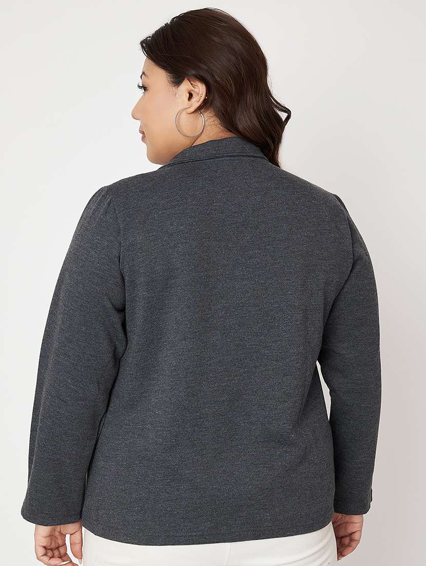 women plus size solid long sleeve sweatshirt - 22086880 -  Standard Image - 3