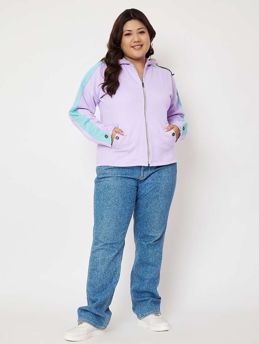 women plus size solid long sleeve sweatshirt - 22086883 -  Standard Image - 5